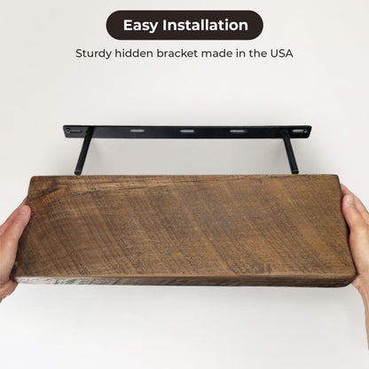 Reclaimed Wood Floating Shelves Real Solid Wood Floating Shelves Handmade Thick Floating Shelves