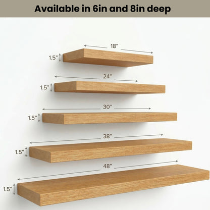 Standard Oak Floating Shelves