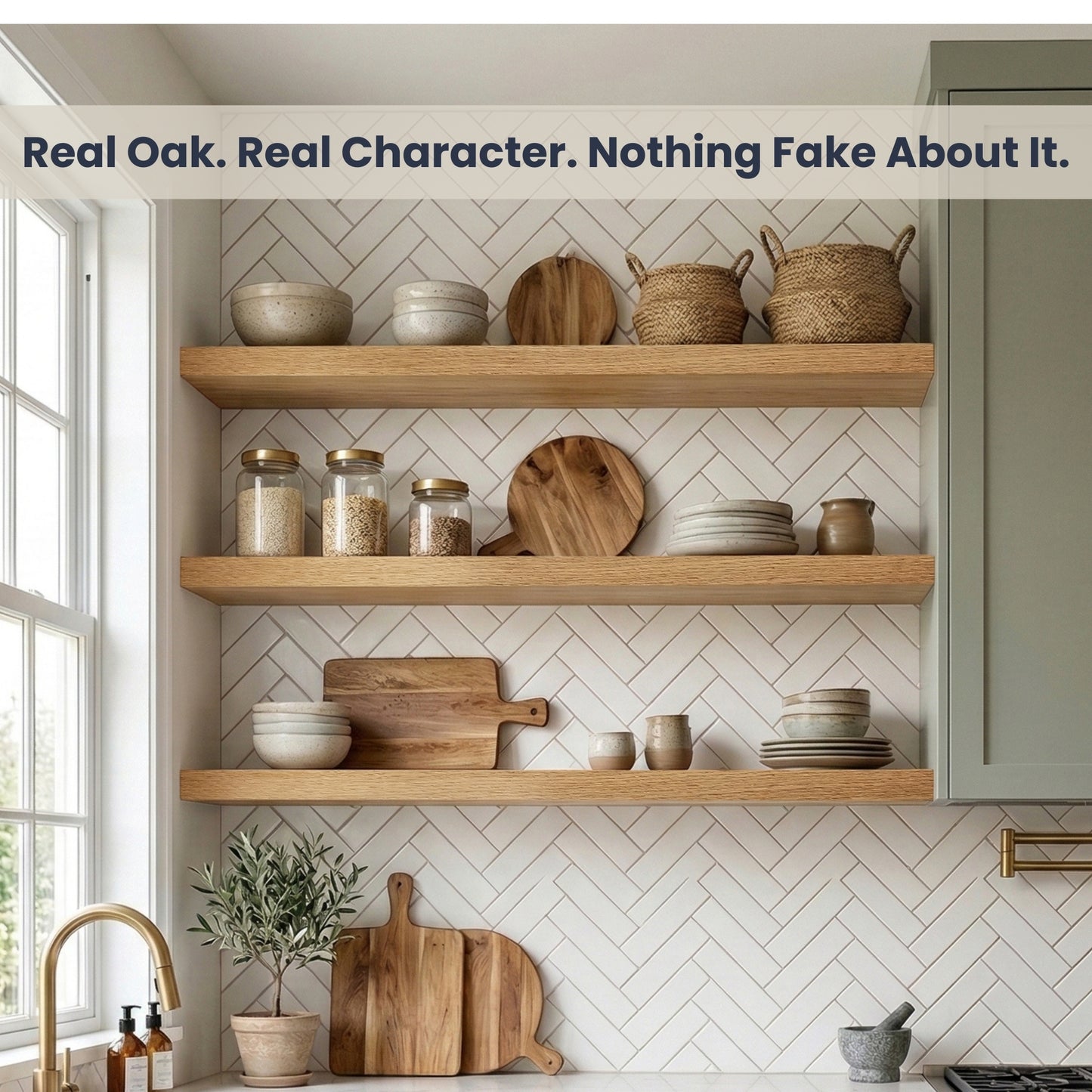 Standard Oak Floating Shelves