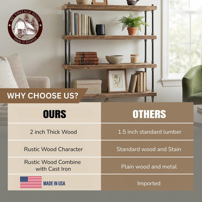 Freestanding Book Shelf Part of Our Barnwood Forever Collection. A Farmhouse Industrial Mix of Galvanized Metal and Old Wood.